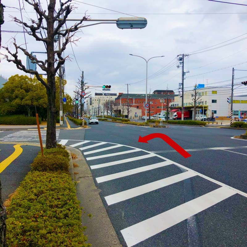その後一つ目の信号(広島サンプラザ東)を更に左折します。